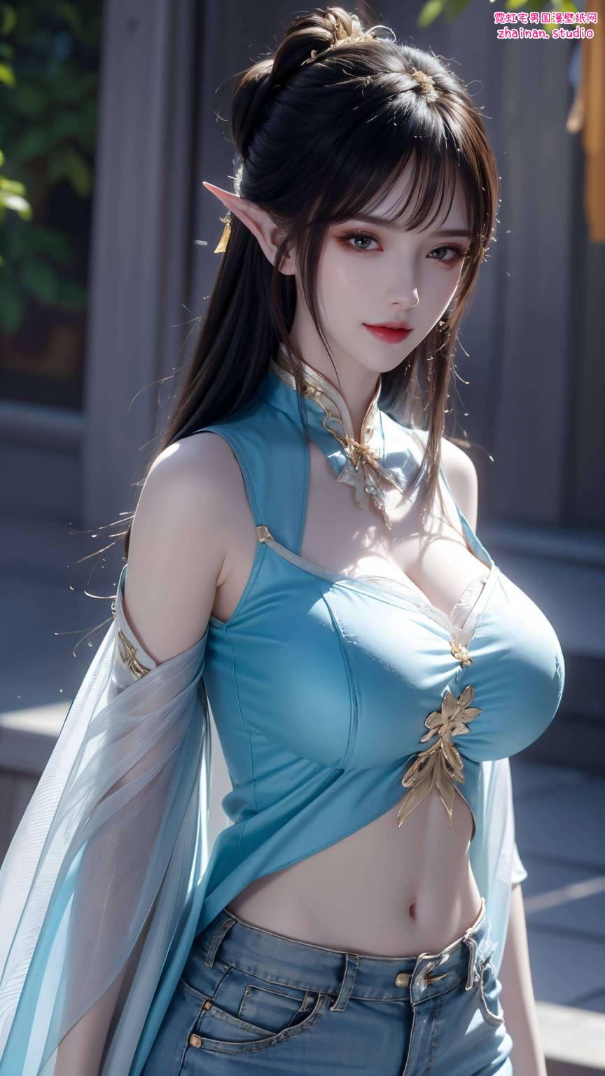 岂不是辜负了她的美貌？高清的AI特写