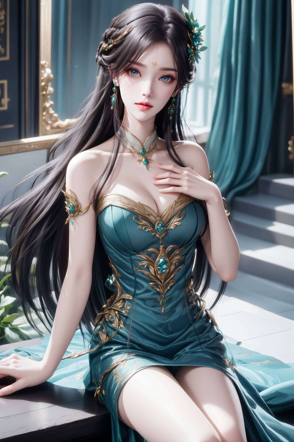 今天为大家带来的是古族千金萧薰儿的美图盛宴！这位国漫女神不仅颜值爆表高清ai人物特写素材免费壁纸秀安卓墙纸