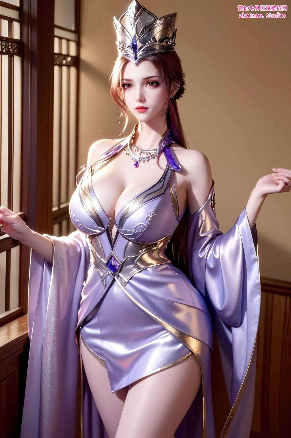 将比比东的睡衣形象巧妙融入国漫美女背景中感受那份独特的东方韵味