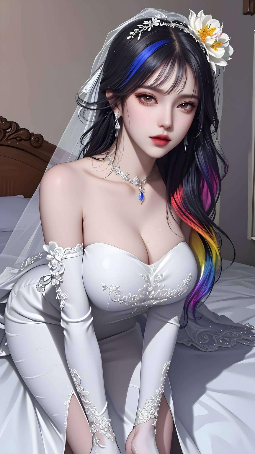 眼神中流露出深邃的魅力她婉约动人
