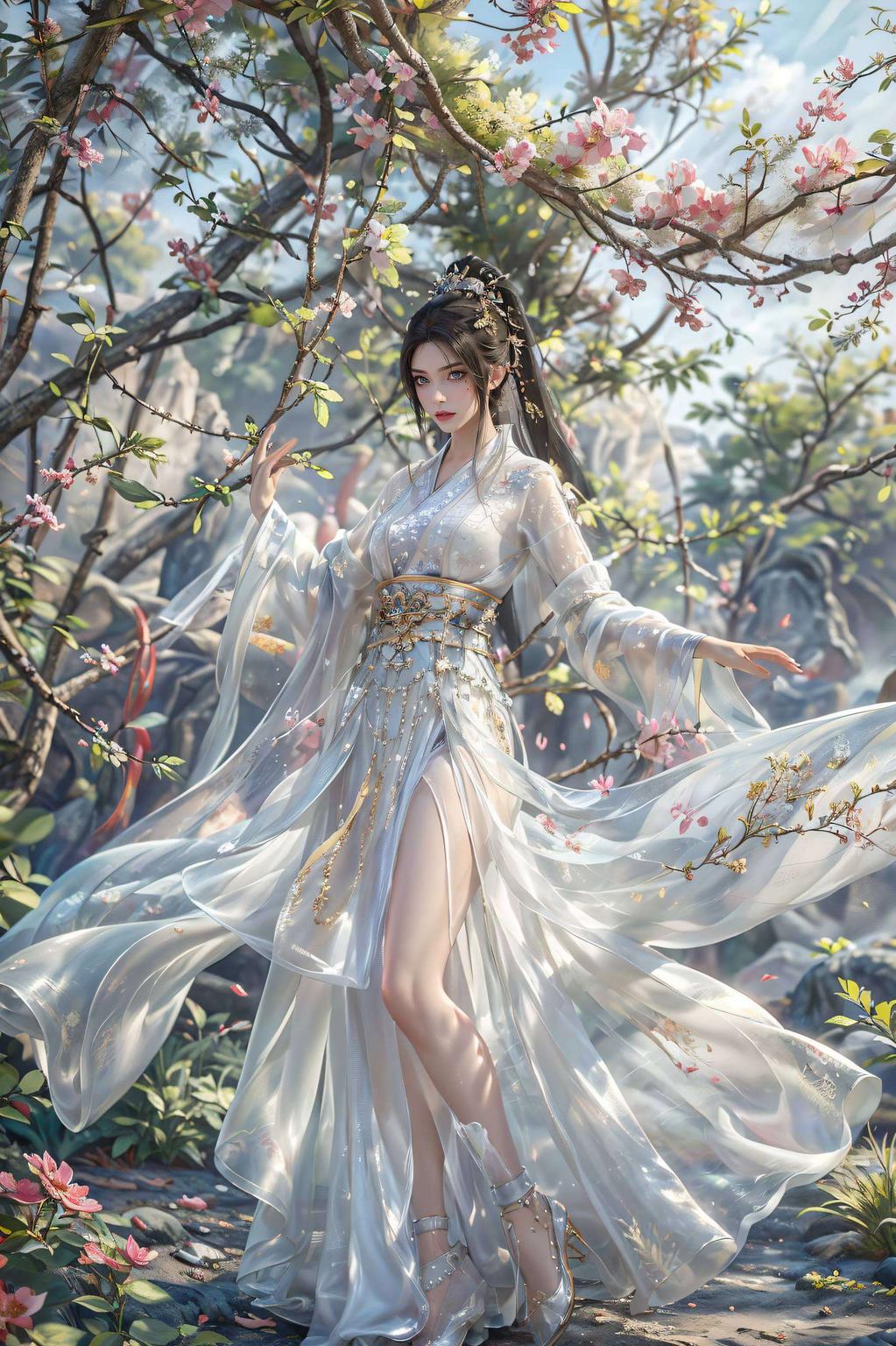 以全屏AI绘画动作素材邂逅侘寂风华