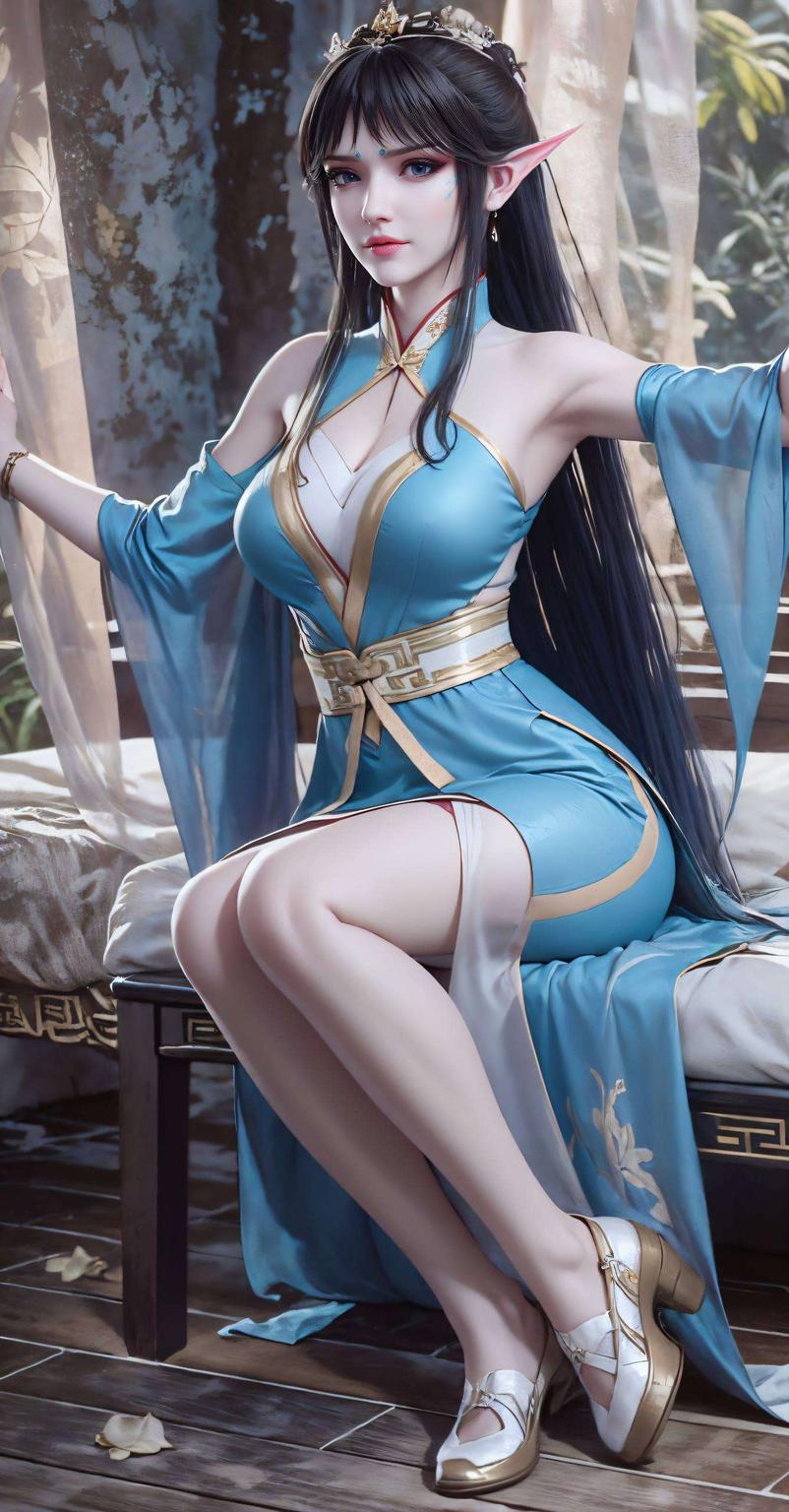 跃然于全屏AI绘画动作素材壁纸之中凤清儿以她独特的魅力