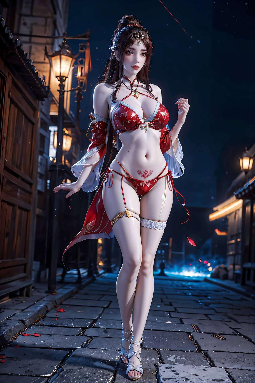 东方元素苹果国漫女神AI美得令人心醉神迷