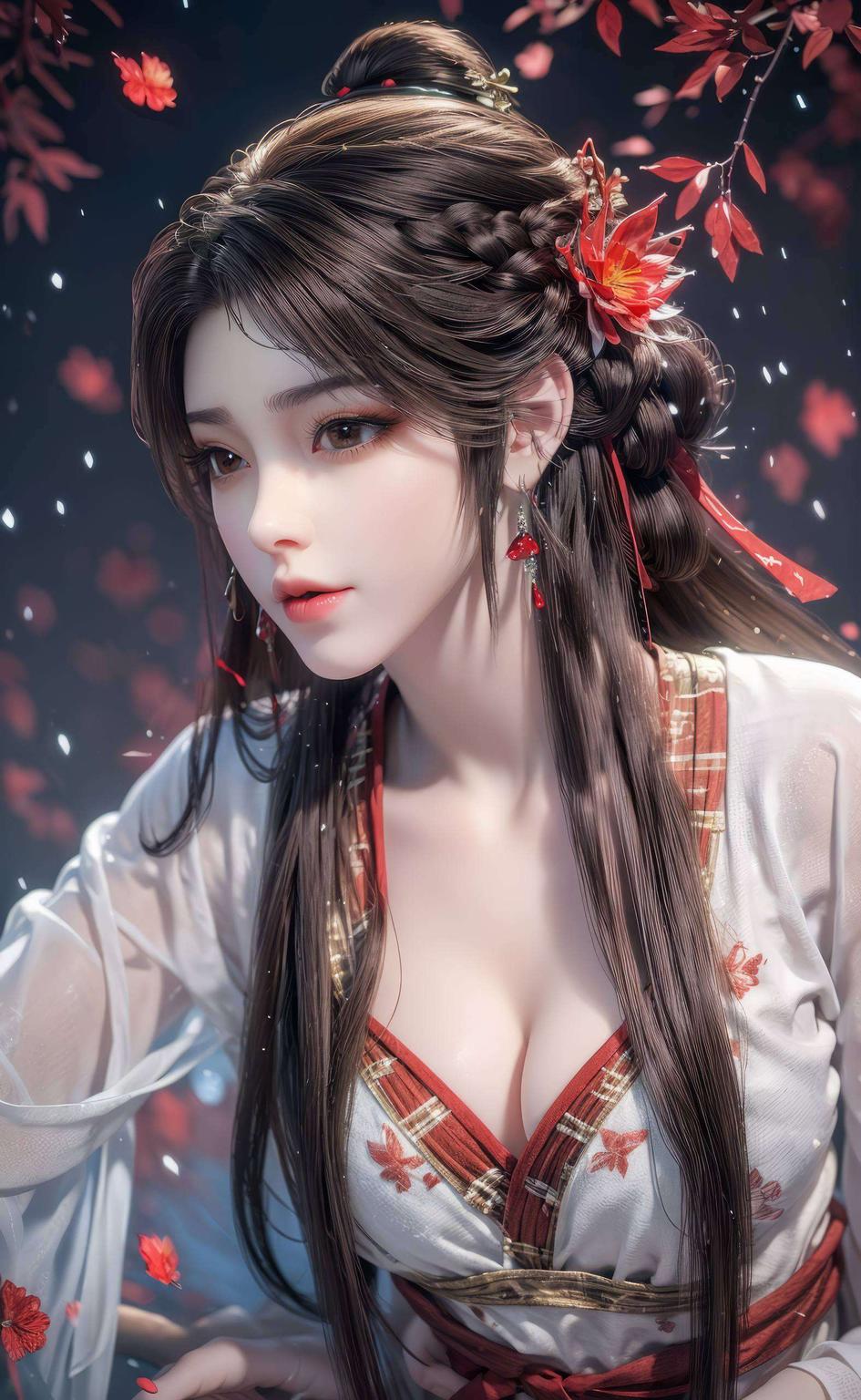 让你的手机瞬间焕发全新魅力！打造极致视觉盛宴！AI绘画全屏呈现石昊、火灵儿高清壁纸