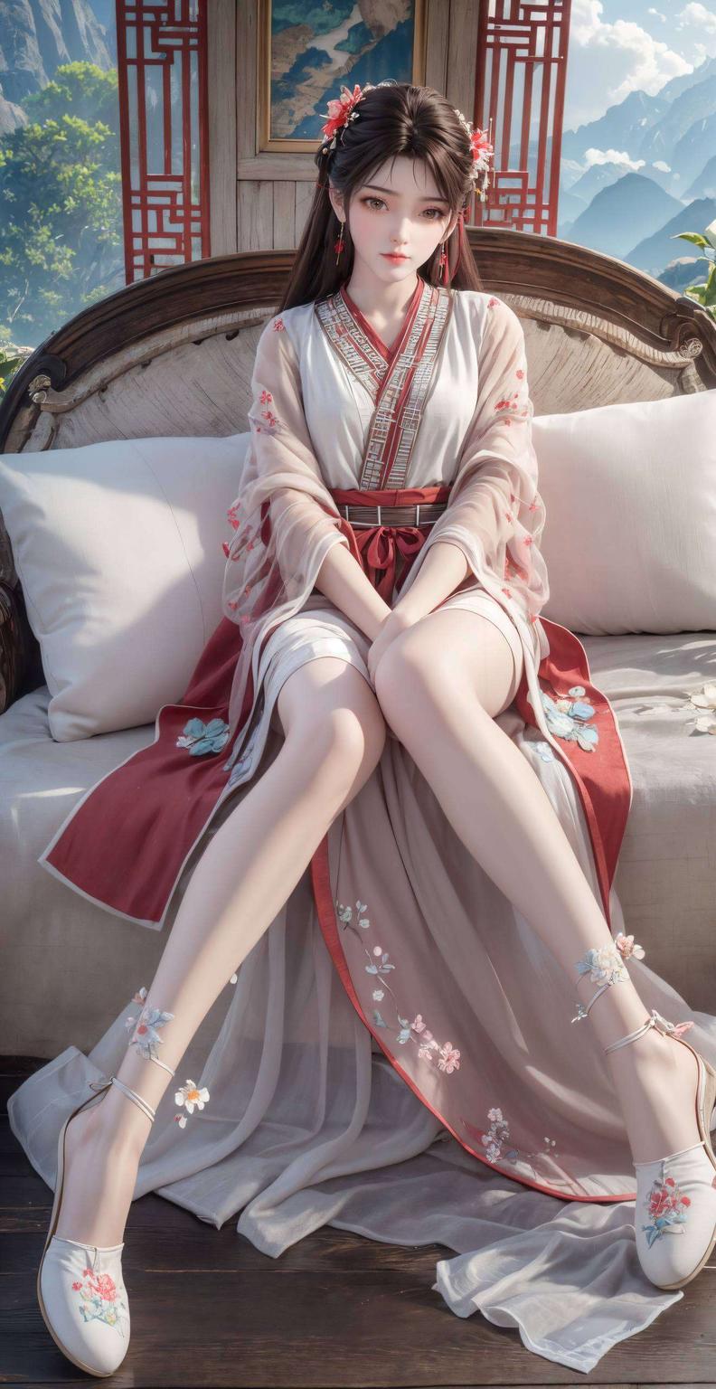 融合了AI绘画的细腻骨骼素材国漫女神的柔美与神秘