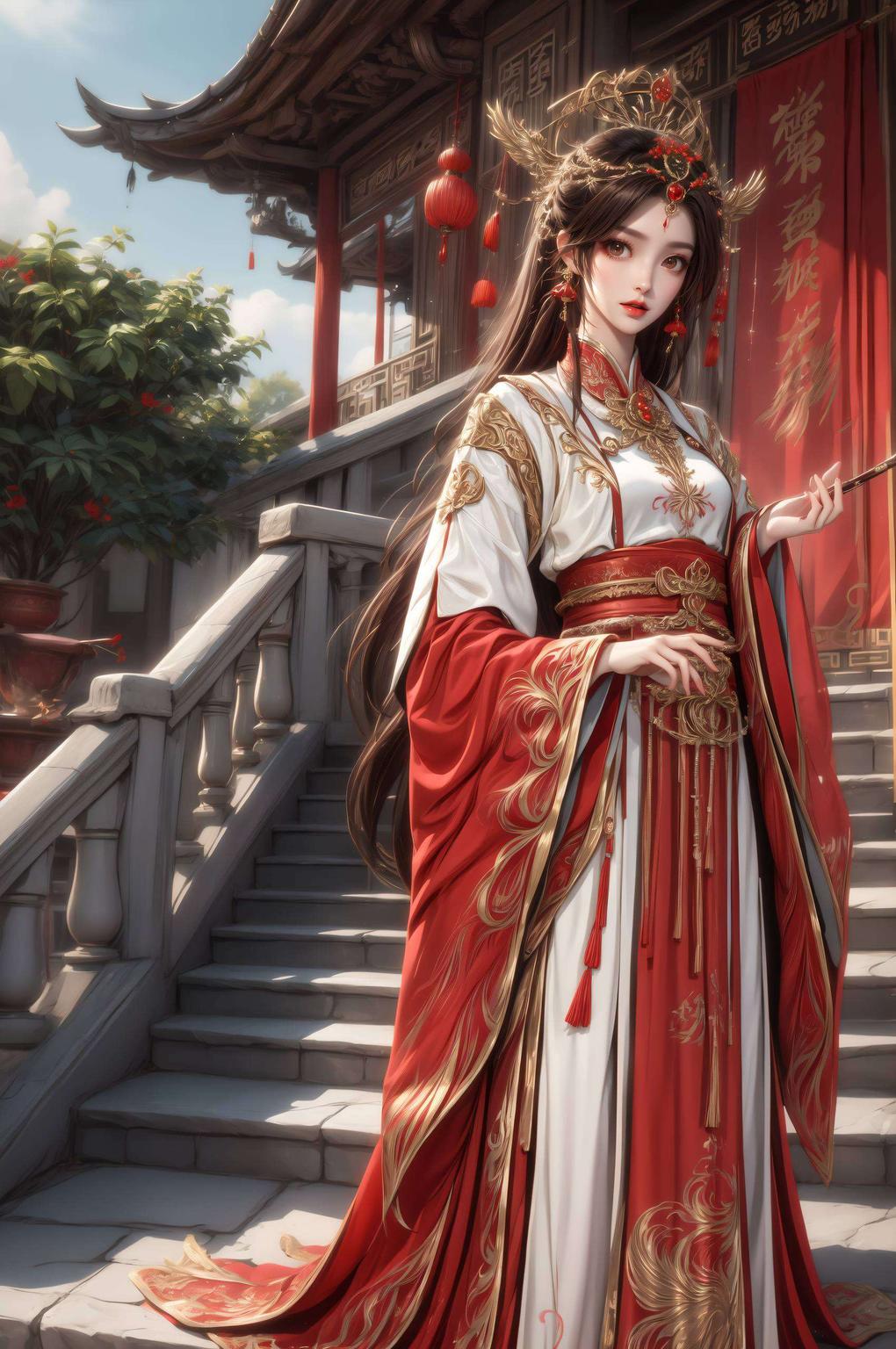 这幅火灵儿全身手机壁纸以棋盘格为背景将火灵儿的灵动身姿完美呈现