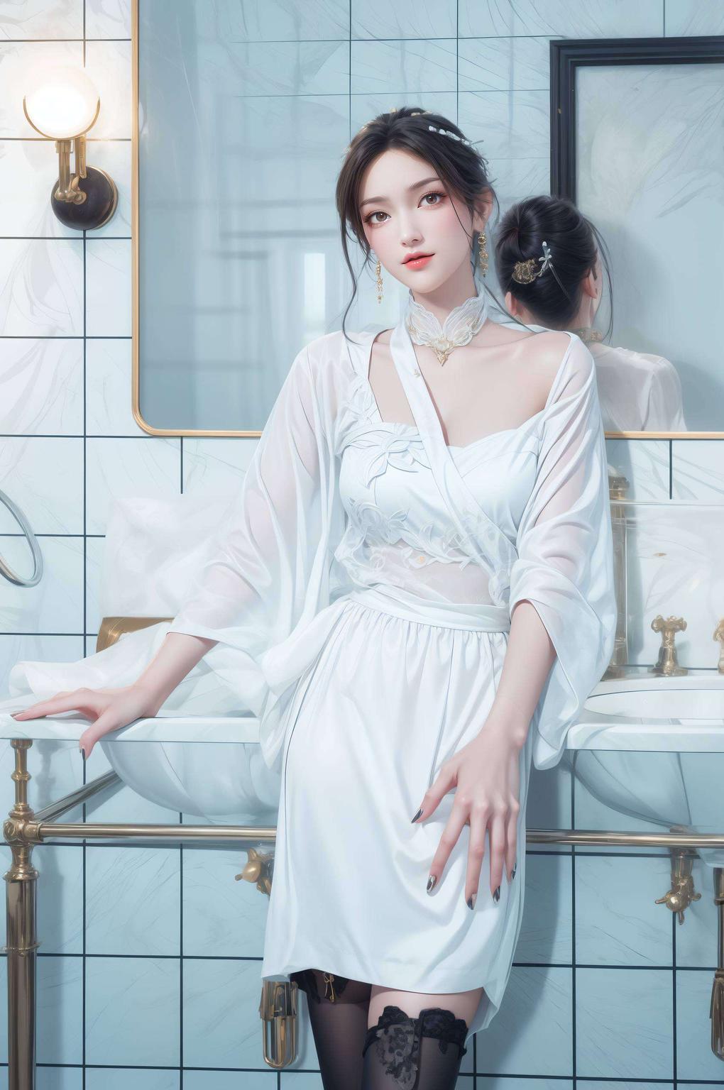 高清壁纸上的她脸红如桃花