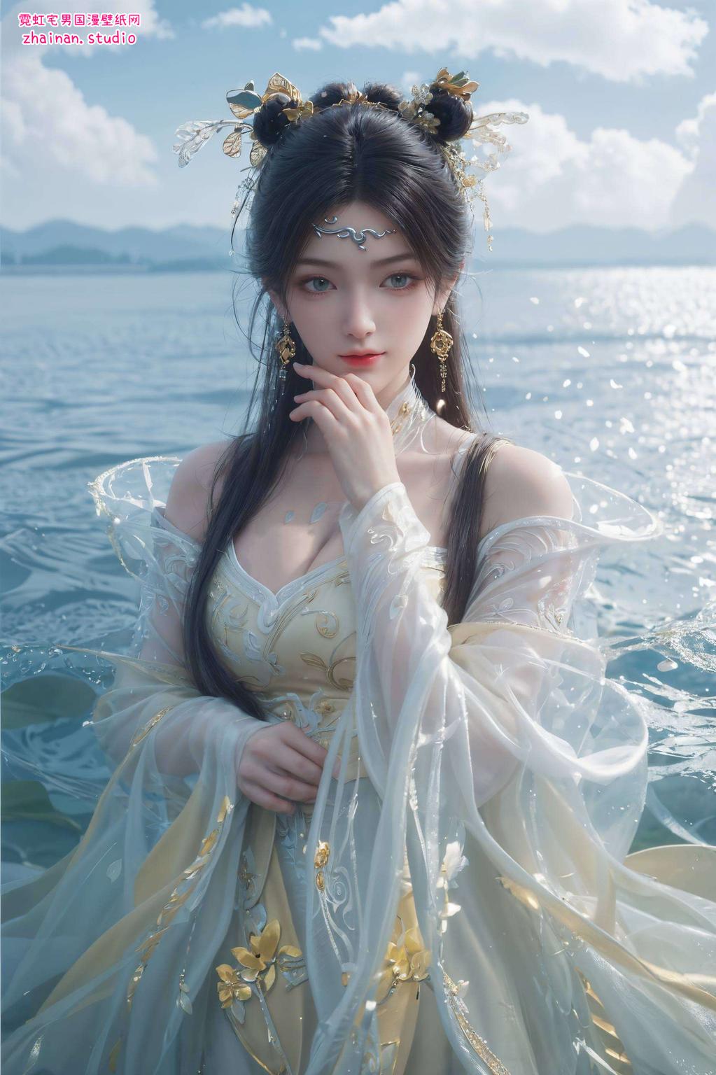 侘寂风国漫美女高清AI动作素材