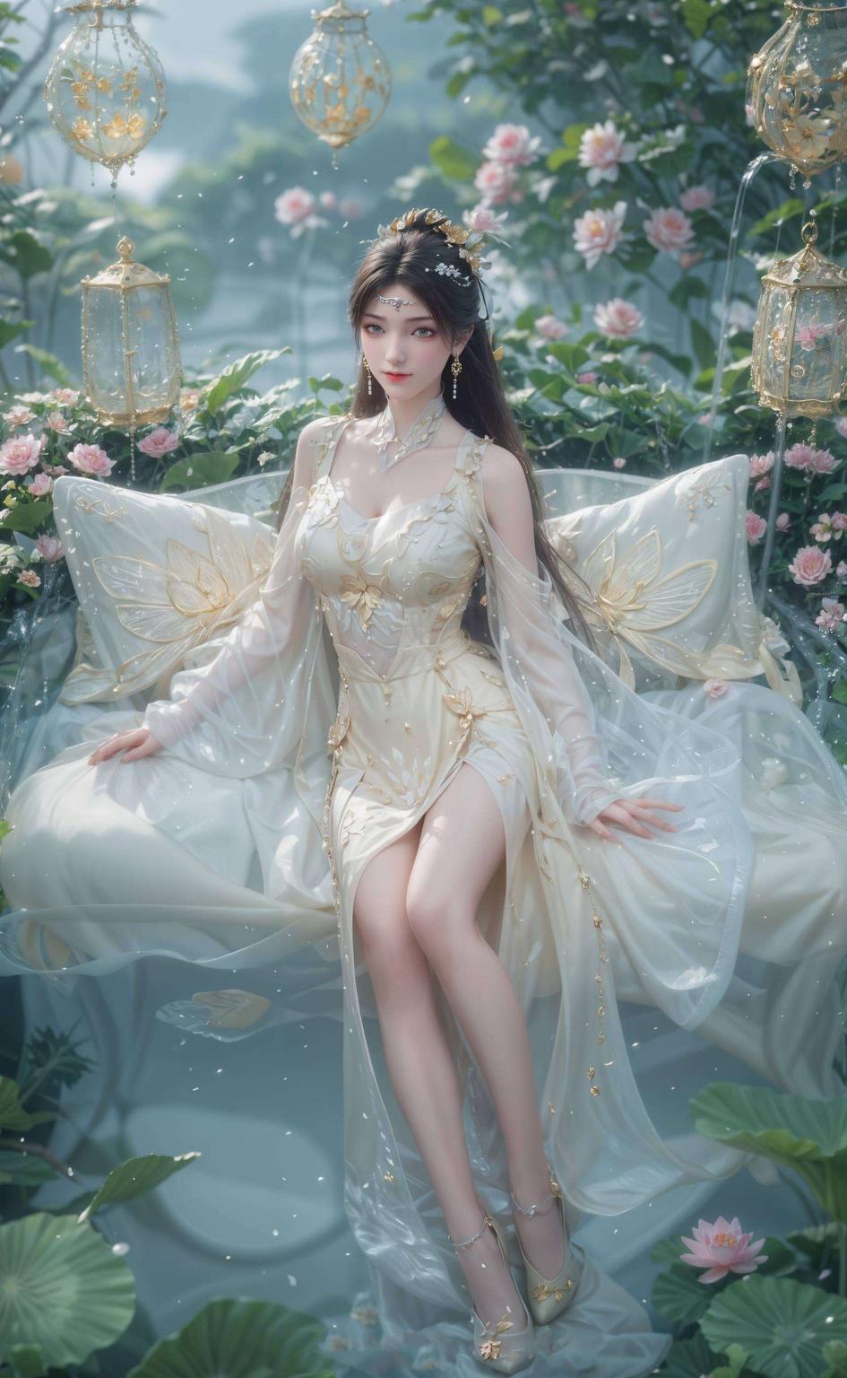 她眼神深邃流光溢彩中