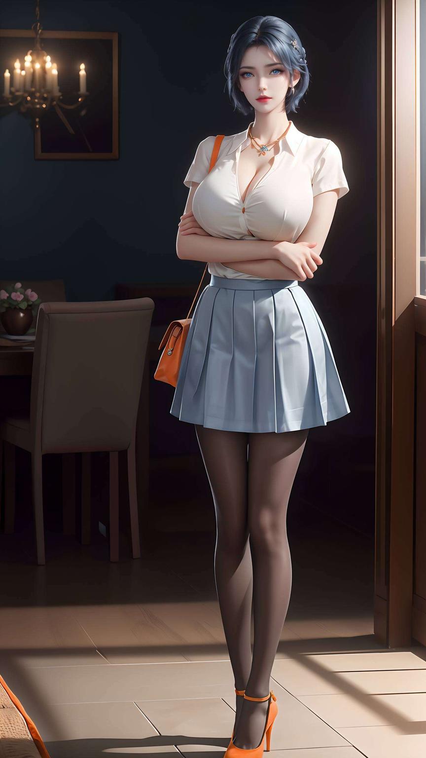条纹元素搭配姬青壁纸高清画质尽显细腻之美