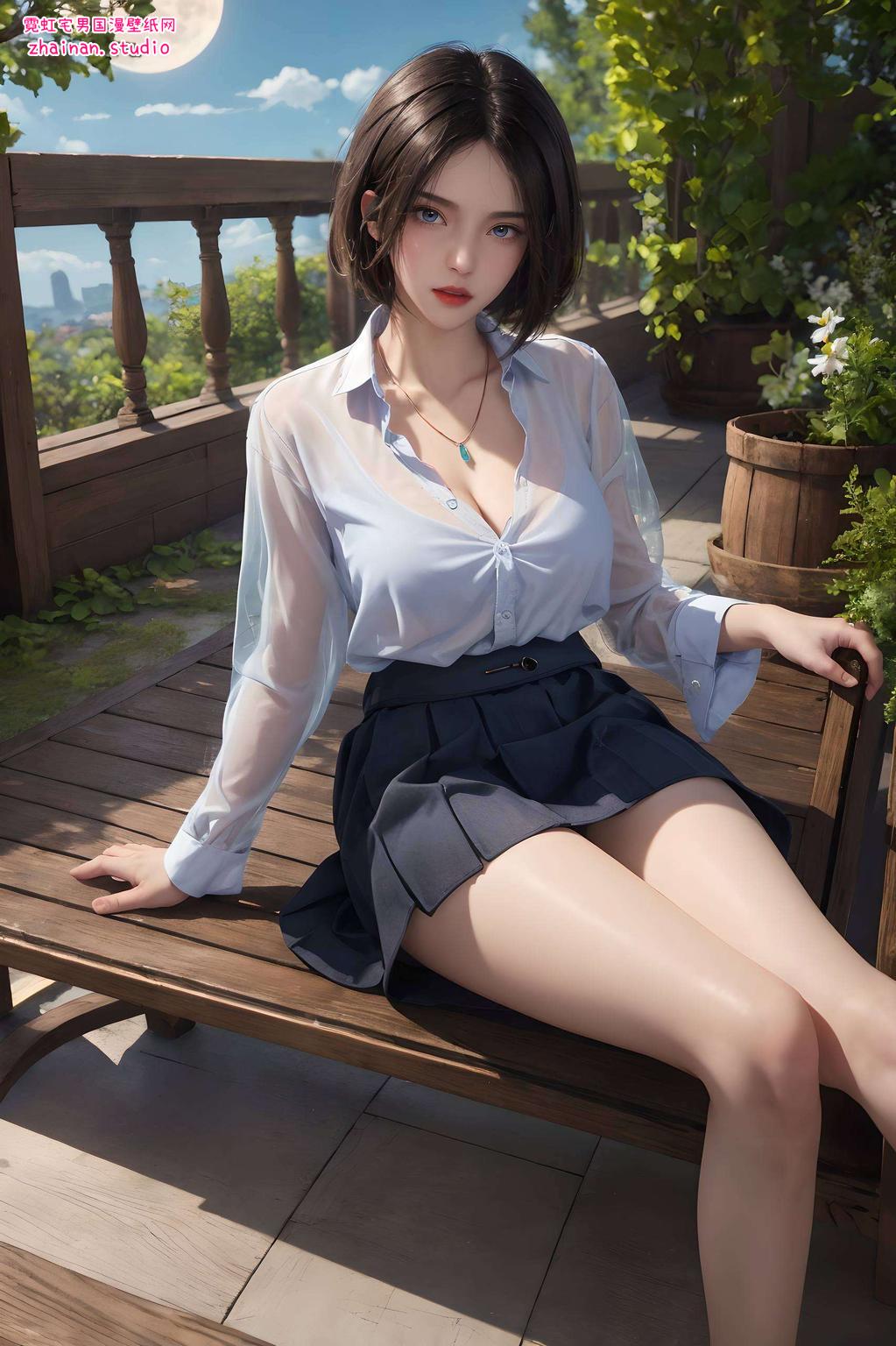 细腻描绘出壁纸插画美女神态各异