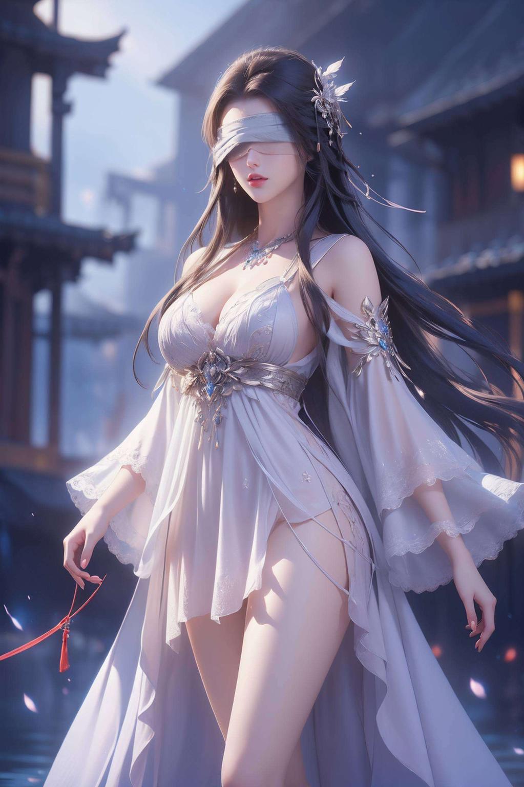 抽象线条勾勒国漫美女每一笔都是灵魂的舞动