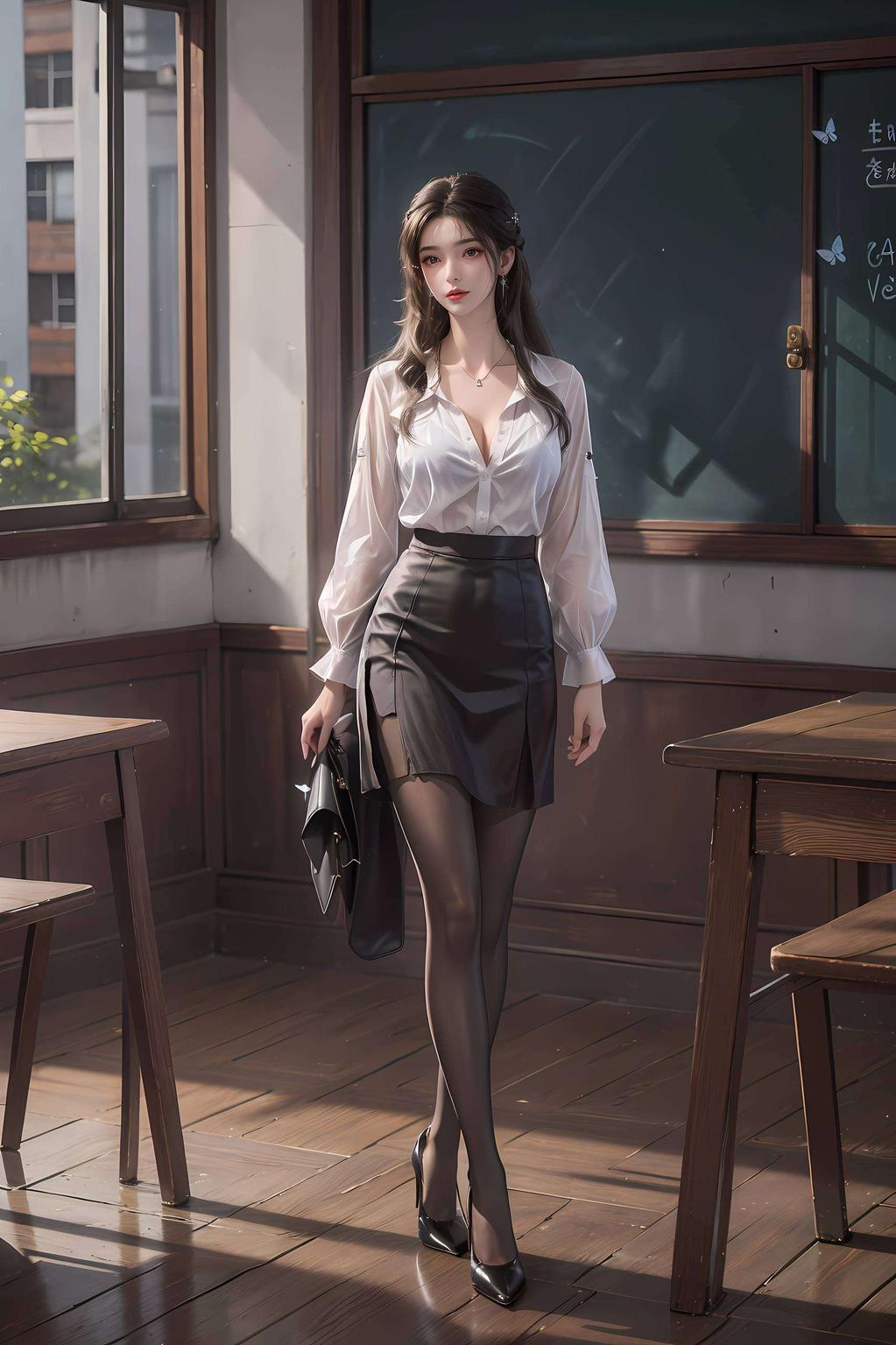 或优雅静坐李慕婉全屏动态锁屏壁纸