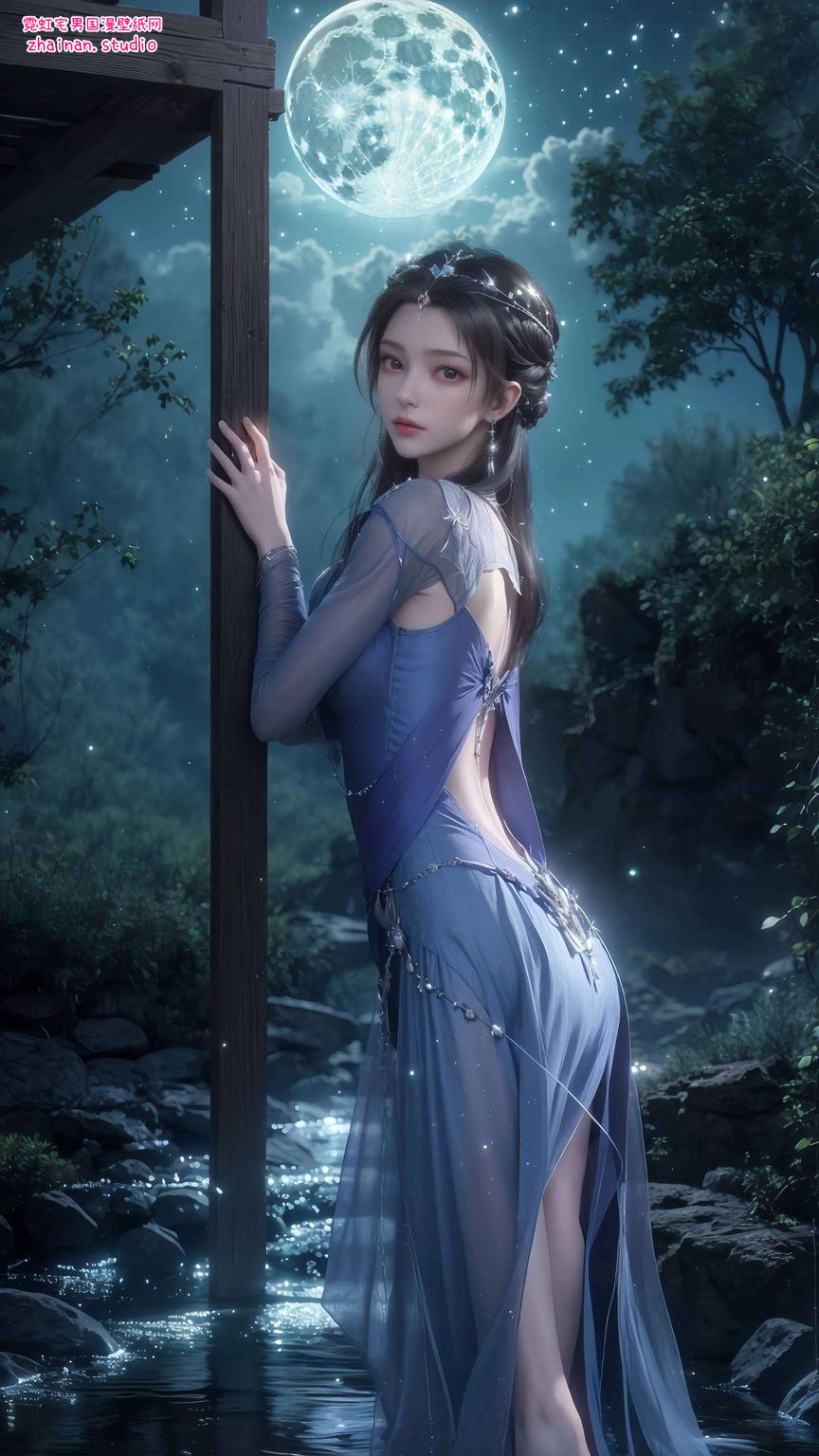 这款AI国漫女神护眼壁纸既养眼又护眼