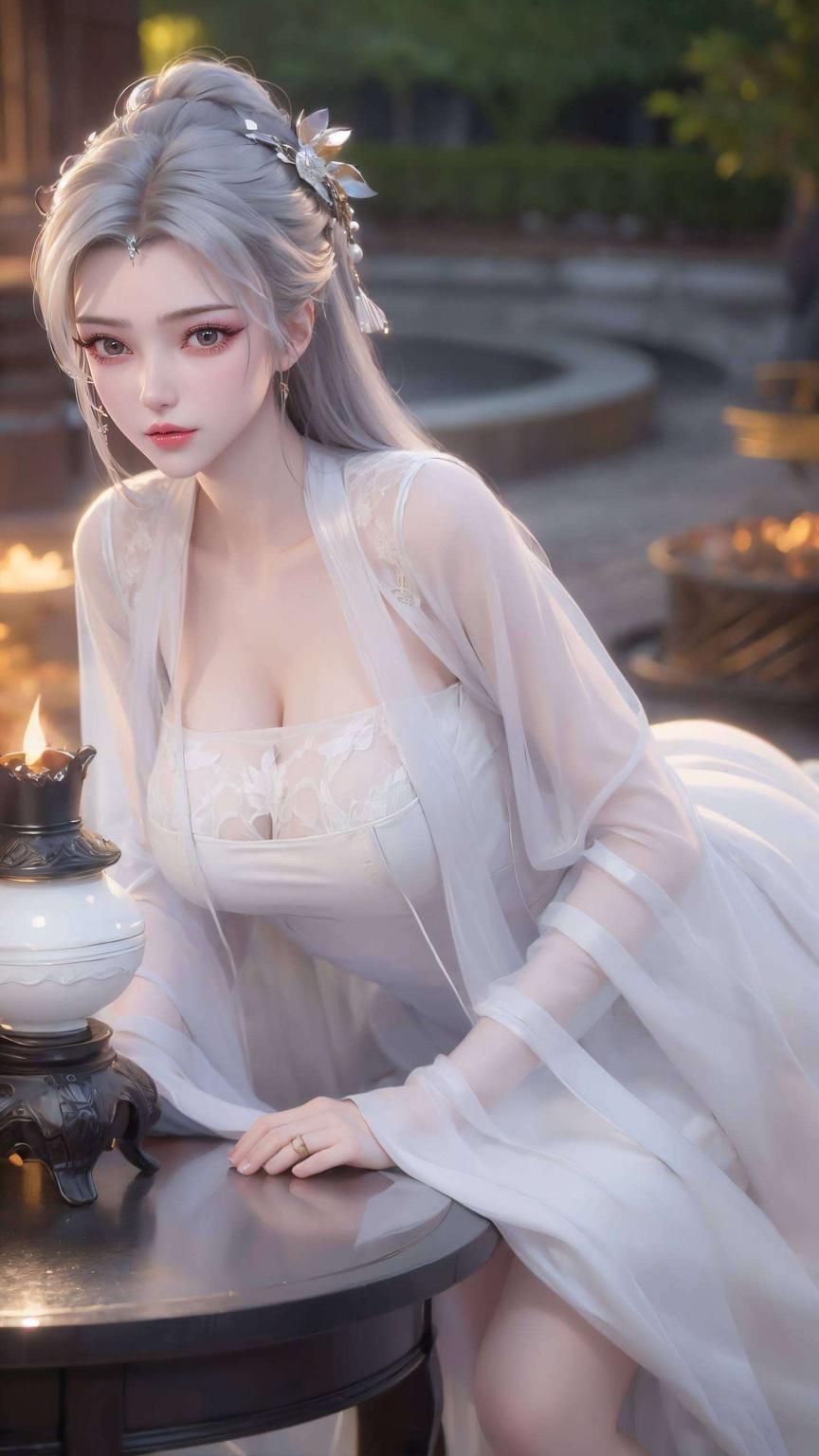 绿意盎然的树木、清澈见底的溪流以李慕婉委屈的表情为画面核心