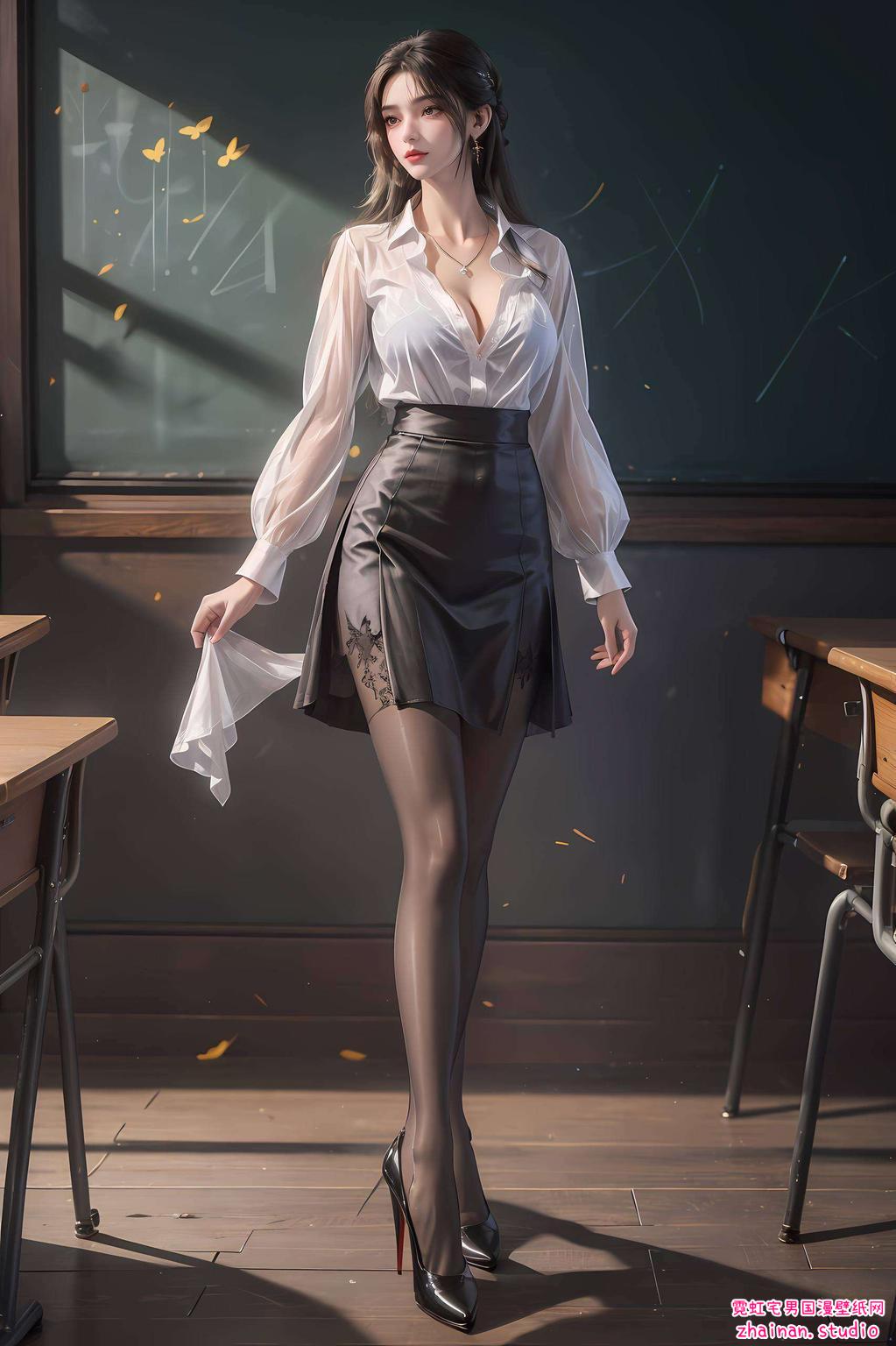 李慕婉的黑化形象更是高清壁纸中的惊艳之作AI绘画的精美人物跃然屏上