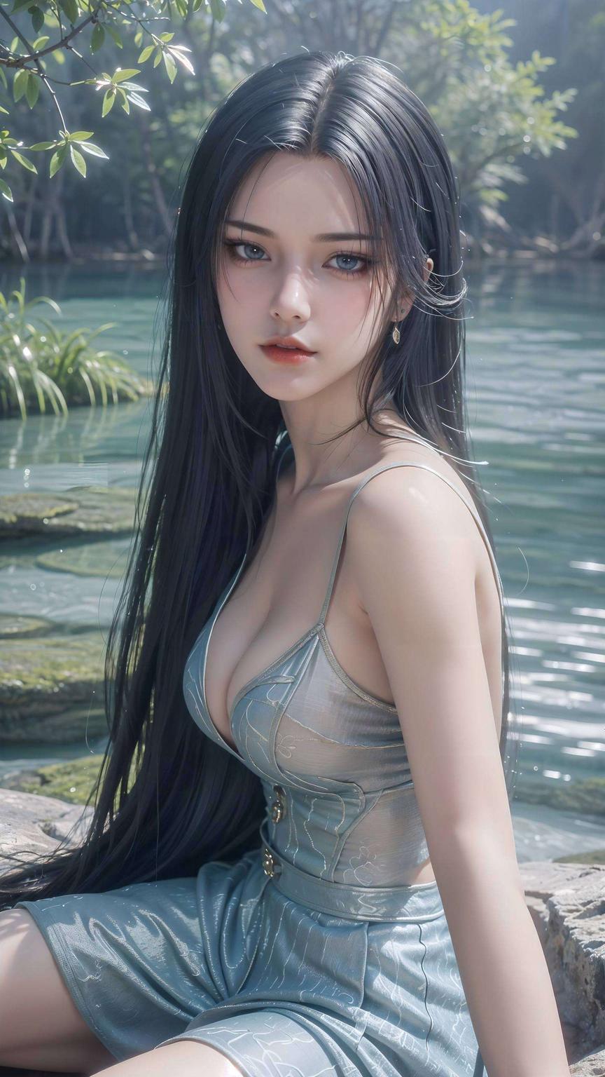每一笔都是对美的极致追求凌落宸女神的倩影跃然壁上