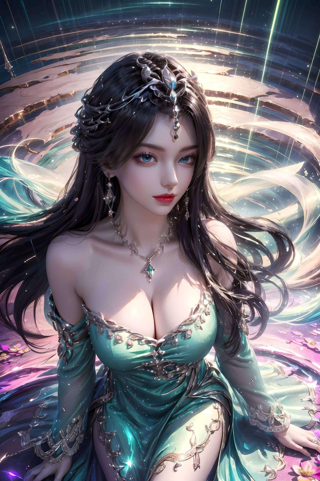 她那如梦如幻的粉色长发这款最新版的AI绘画角色骨骼素材