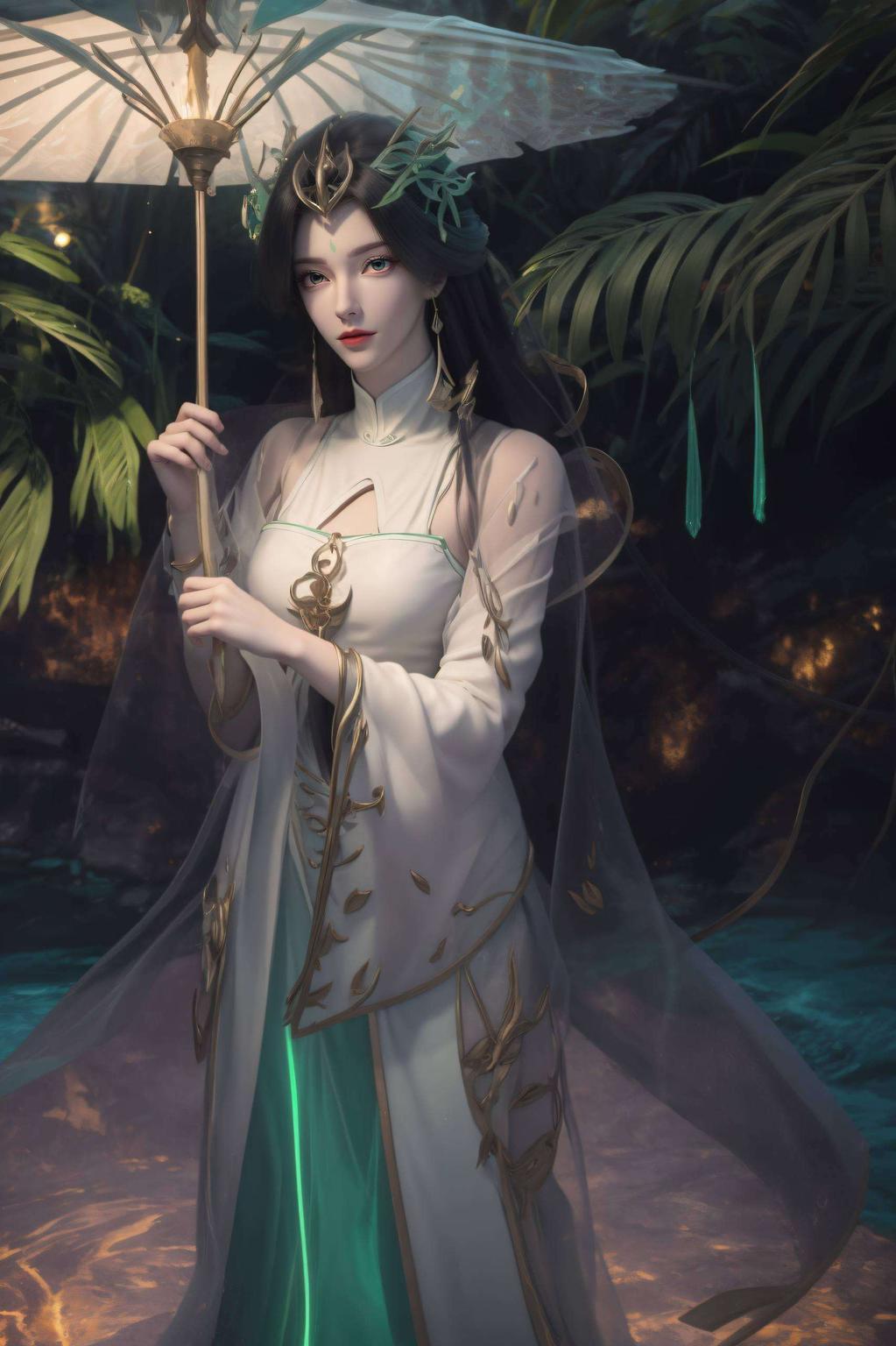 融合了AI绘画的细腻笔触与高清画质这款国漫美女漫画壁纸