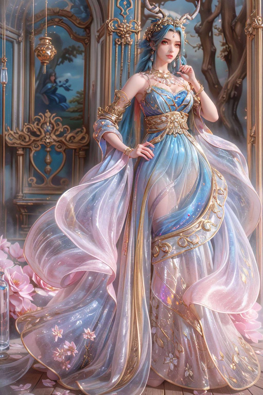 龙女优雅的身姿高清细腻的画面