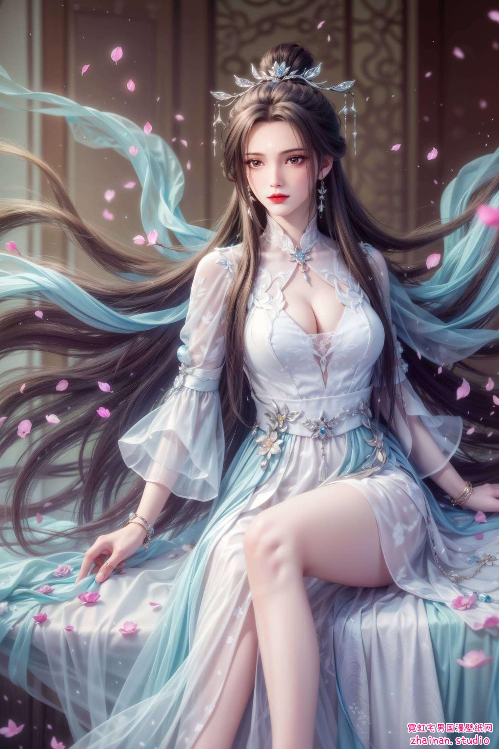细腻笔触让桌面瞬间焕发仙气