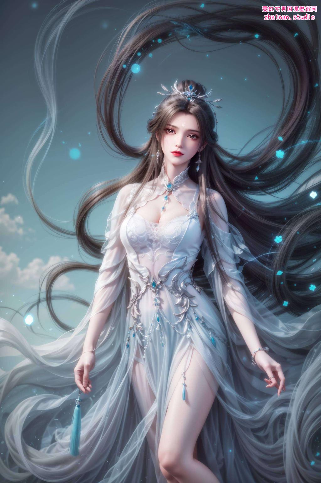 这款陆雪琪唯美壁纸融合了国漫美女的精致细节与渐变色彩的魅力