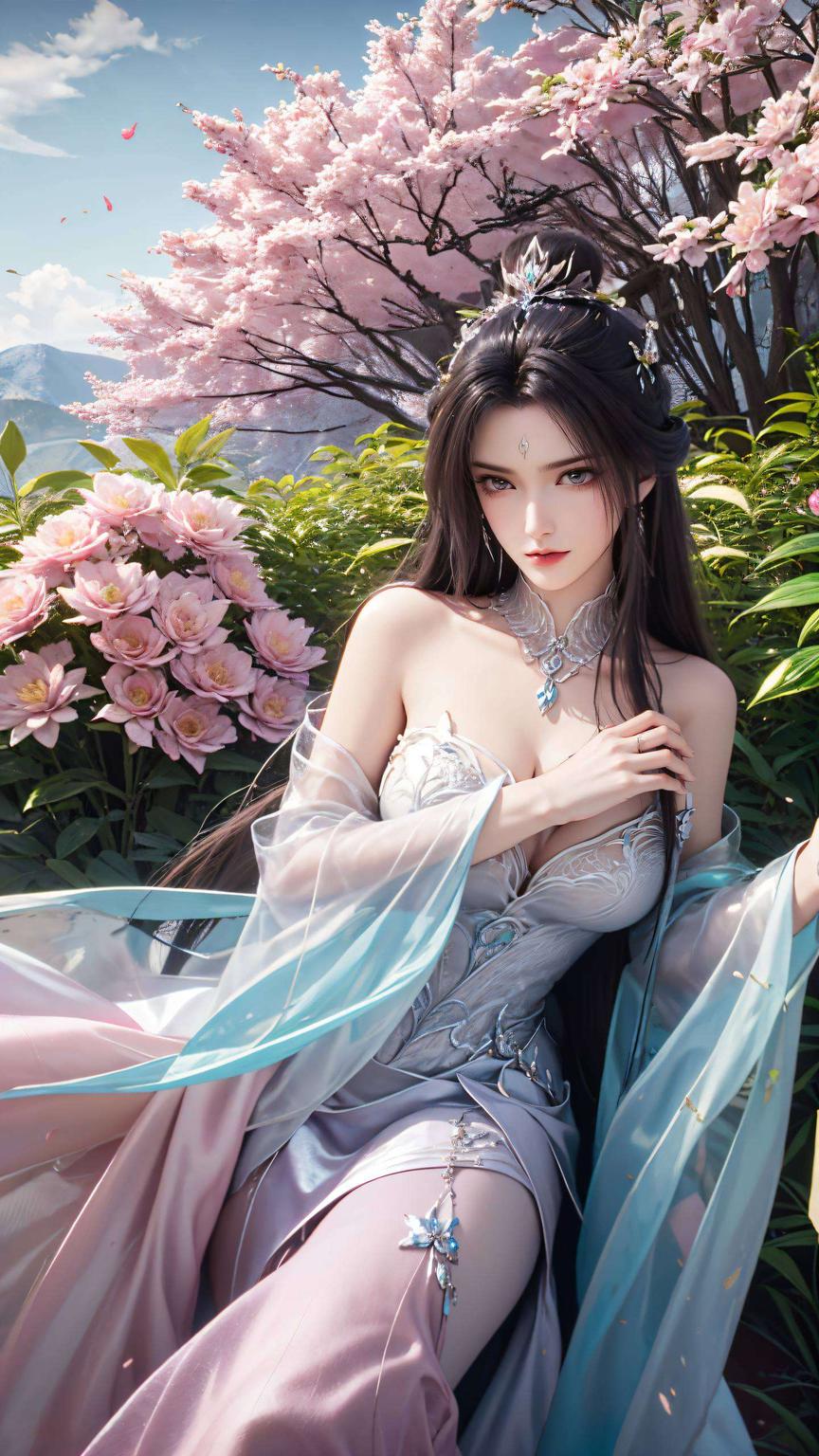 其清冷气质与粉色背景相映成趣这款女生壁纸极简壁纸