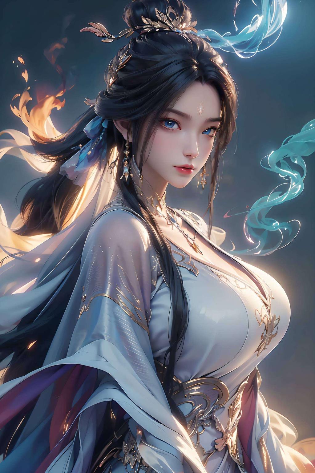 这款特别同人壁纸在绚烂的色彩交织中