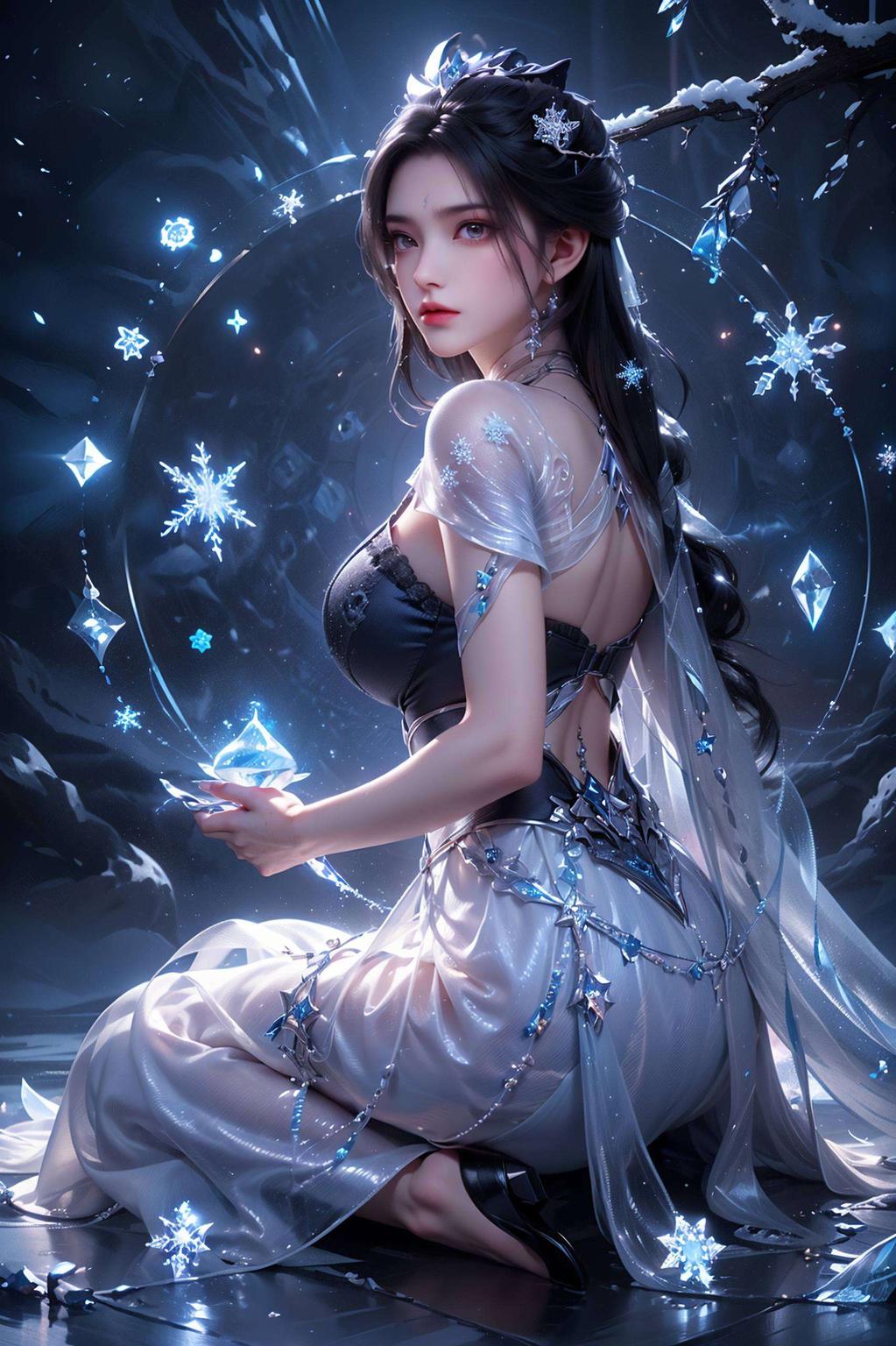 陆雪琪蓝色动态壁纸美得令人窒息