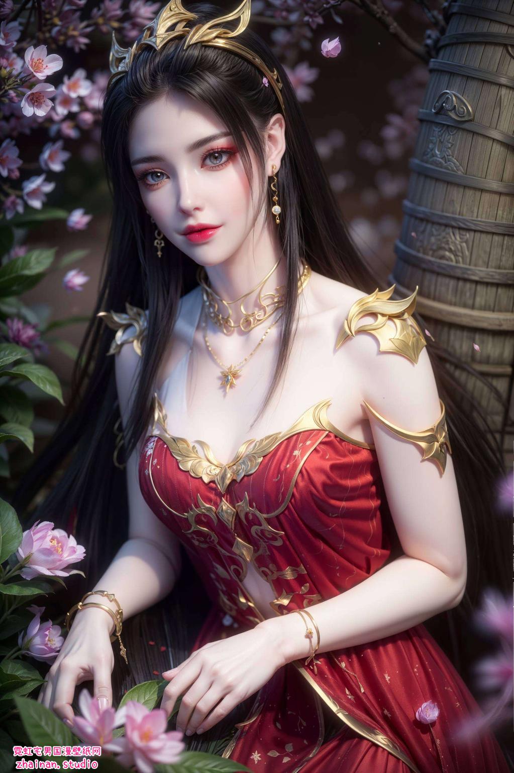 这款美杜莎暗黑系国漫女生立体苹果1920x1080壁纸为你的桌面带来一丝神秘与高贵