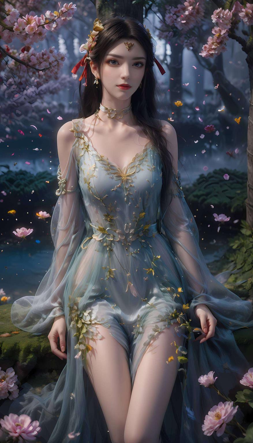 国漫美女的ins风设计美杜莎的背影神秘而诱人