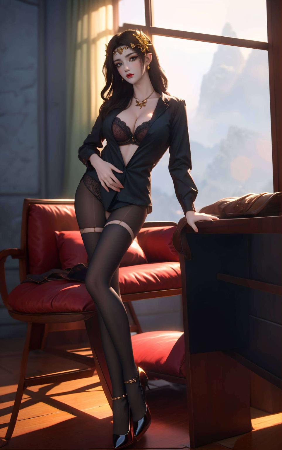 让每一帧都仿佛是动画中的经典画面美杜莎女王换上了清凉的夏装