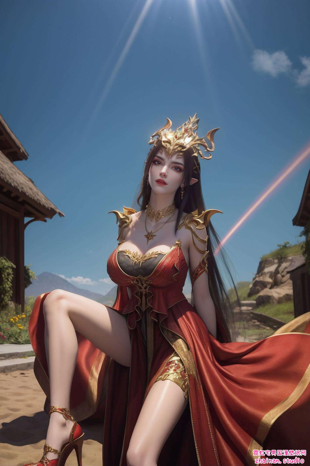 跃然于手机屏幕之上如同一幅国漫女神的像素画作