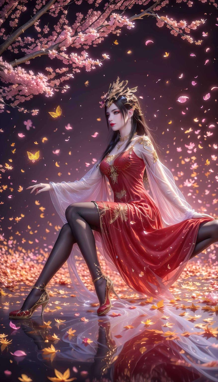 营造出一种静谧而炫彩的氛围色彩鲜明