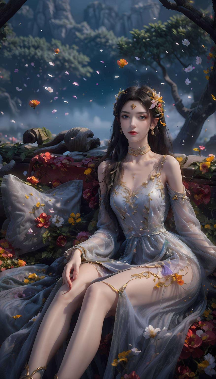 这款女生壁纸完美像素2k高清以其独特的眼神和妖娆的身姿