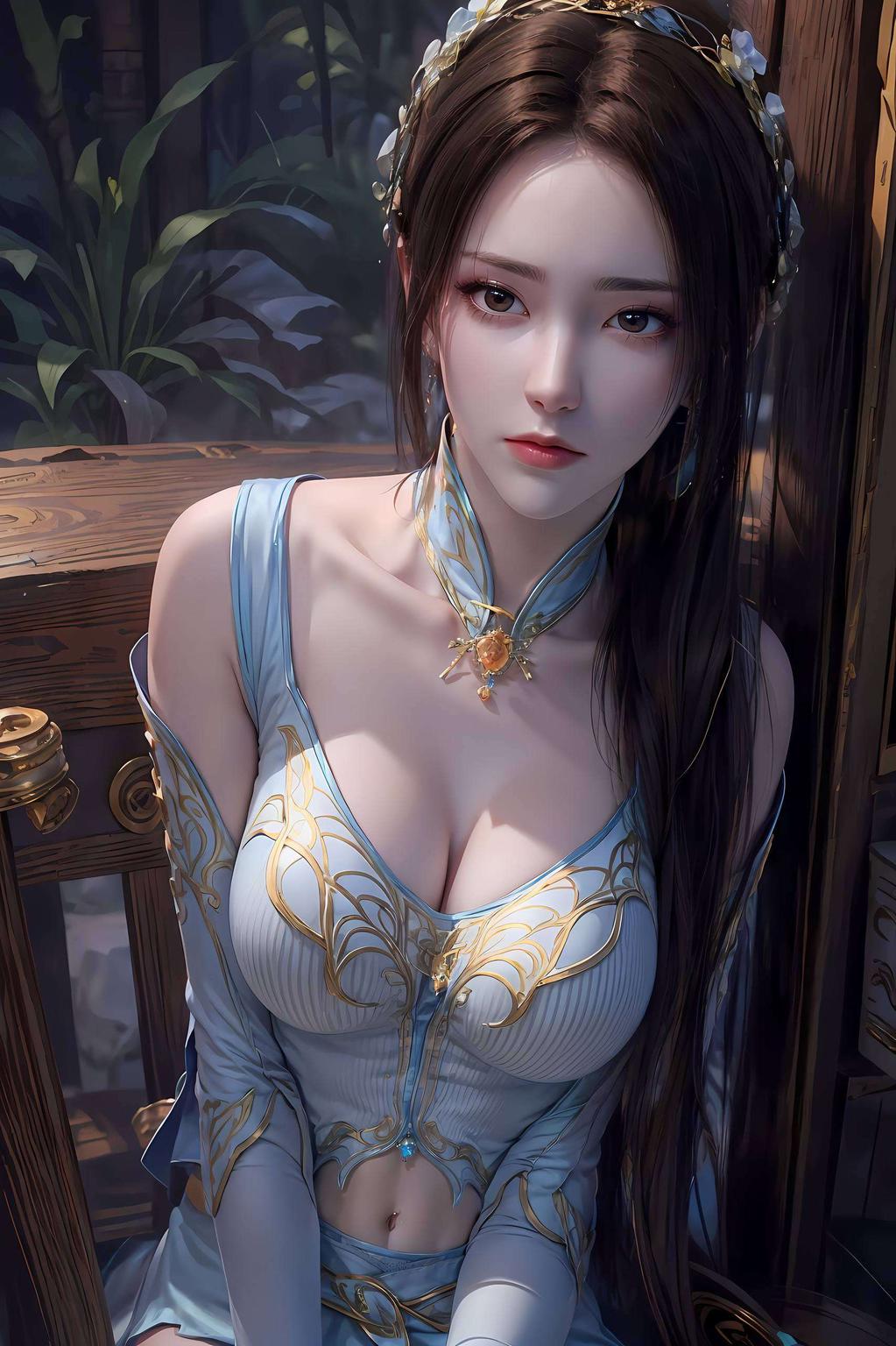 以她独有的魅力纳兰嫣然轻倚窗前