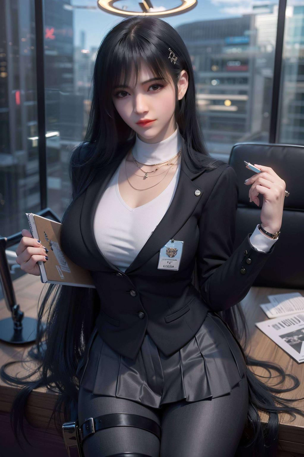 为你的设备增添一份独特魅力这款热门国漫女主AI赛博朋克风格手机壁纸
