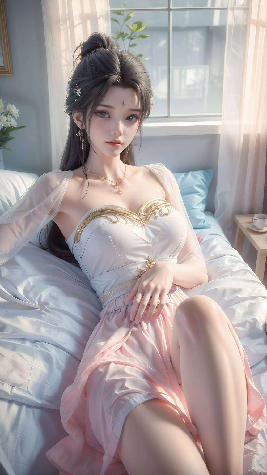 荒天帝与清漪情侣盔甲映衬在震撼自然的4k高清国漫美景中