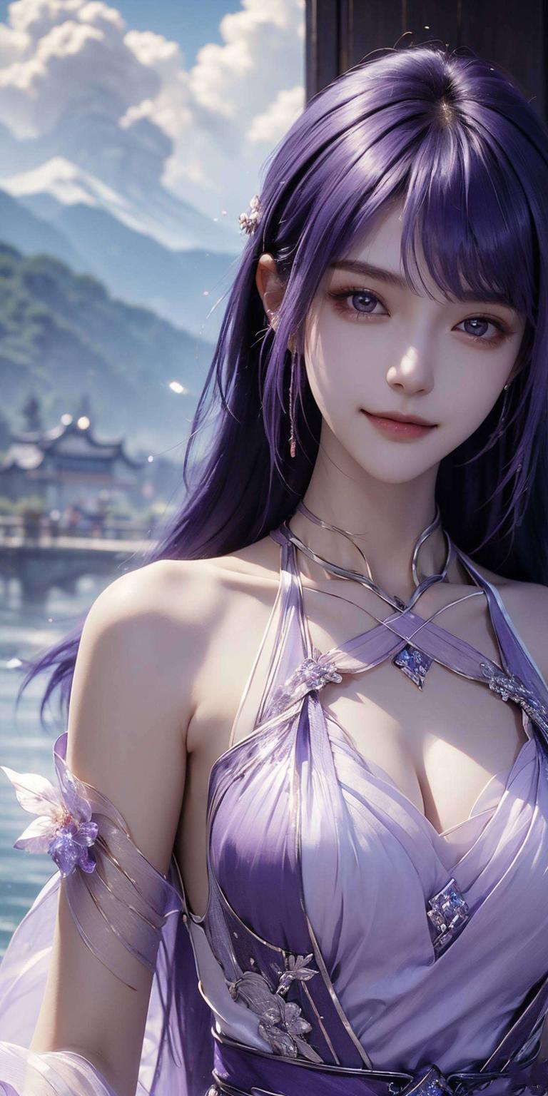 将她的衣服细节与自然景观巧妙融合成为你手机壁纸上的绝美风景