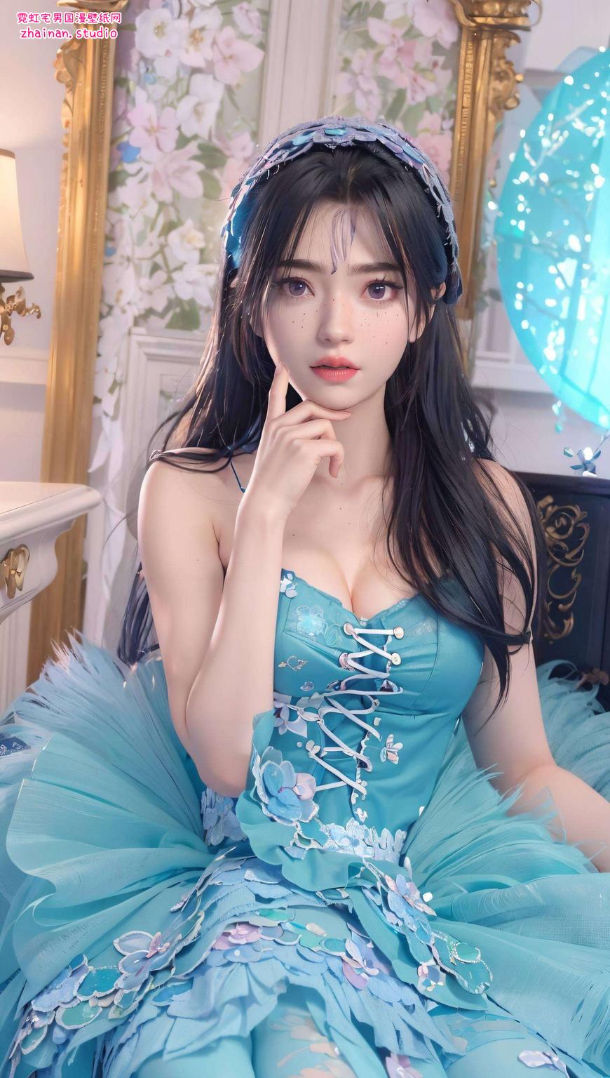 这款女生壁纸波点手机国漫美女锁屏壁纸搭配国漫美女的独特魅力