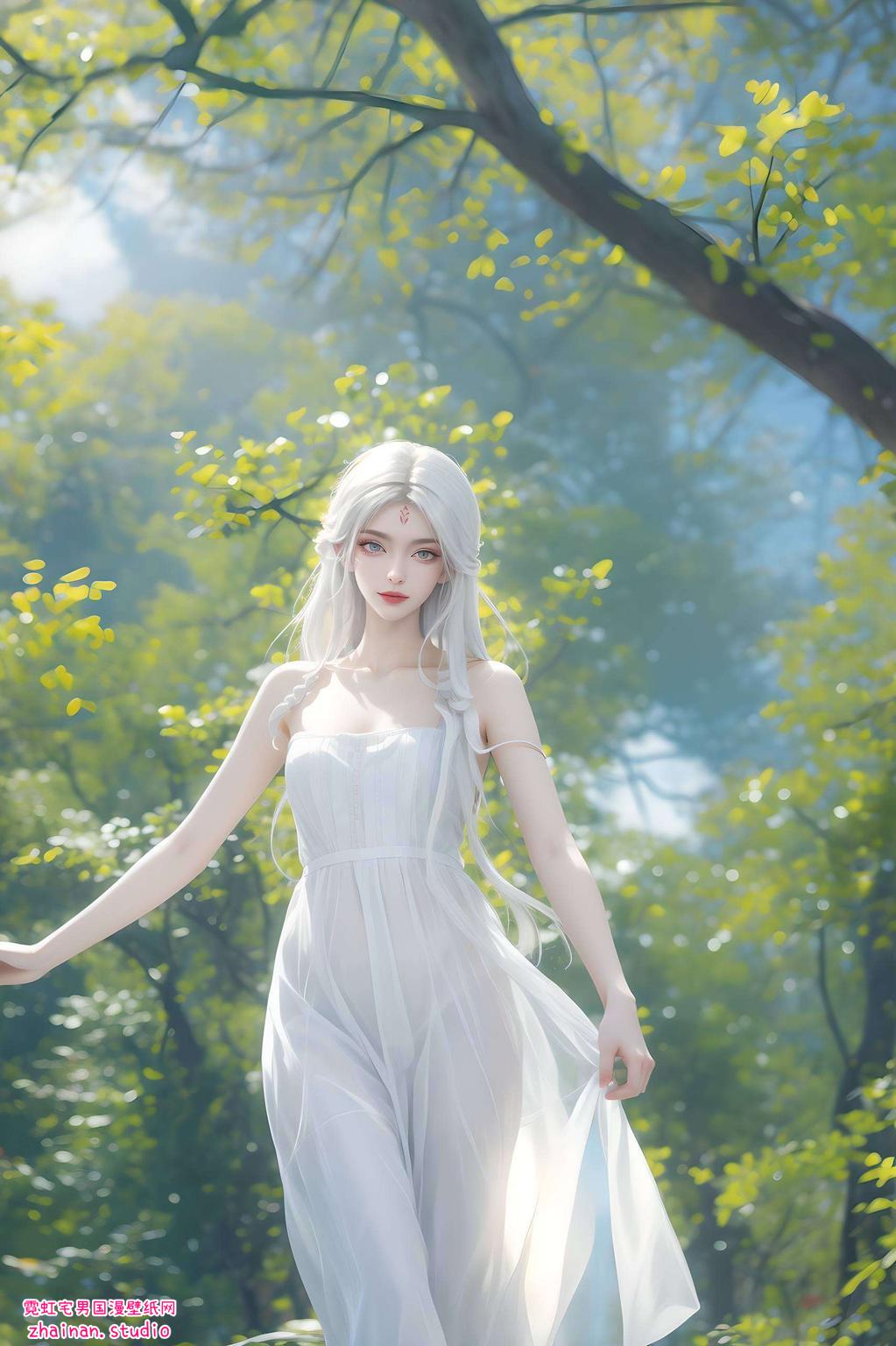 美不胜收这款AI壁纸如小白仙女般清新脱俗