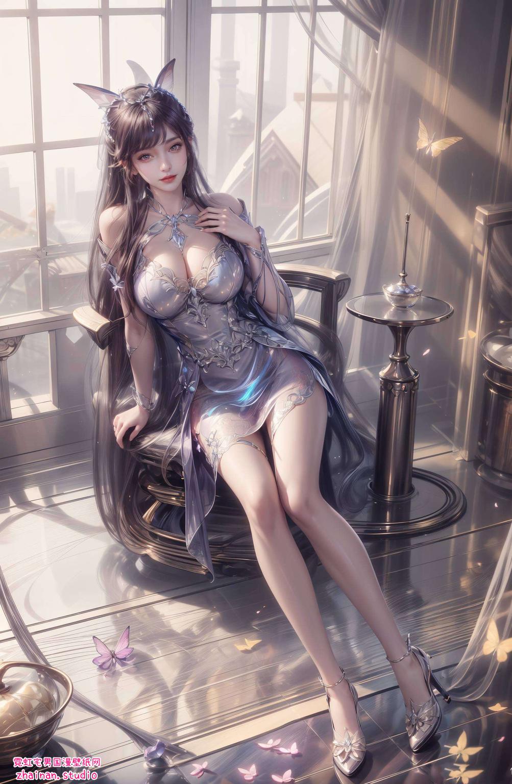 成就了一幅幅令人惊艳的动漫美女艺术壁纸美得让人心醉神迷