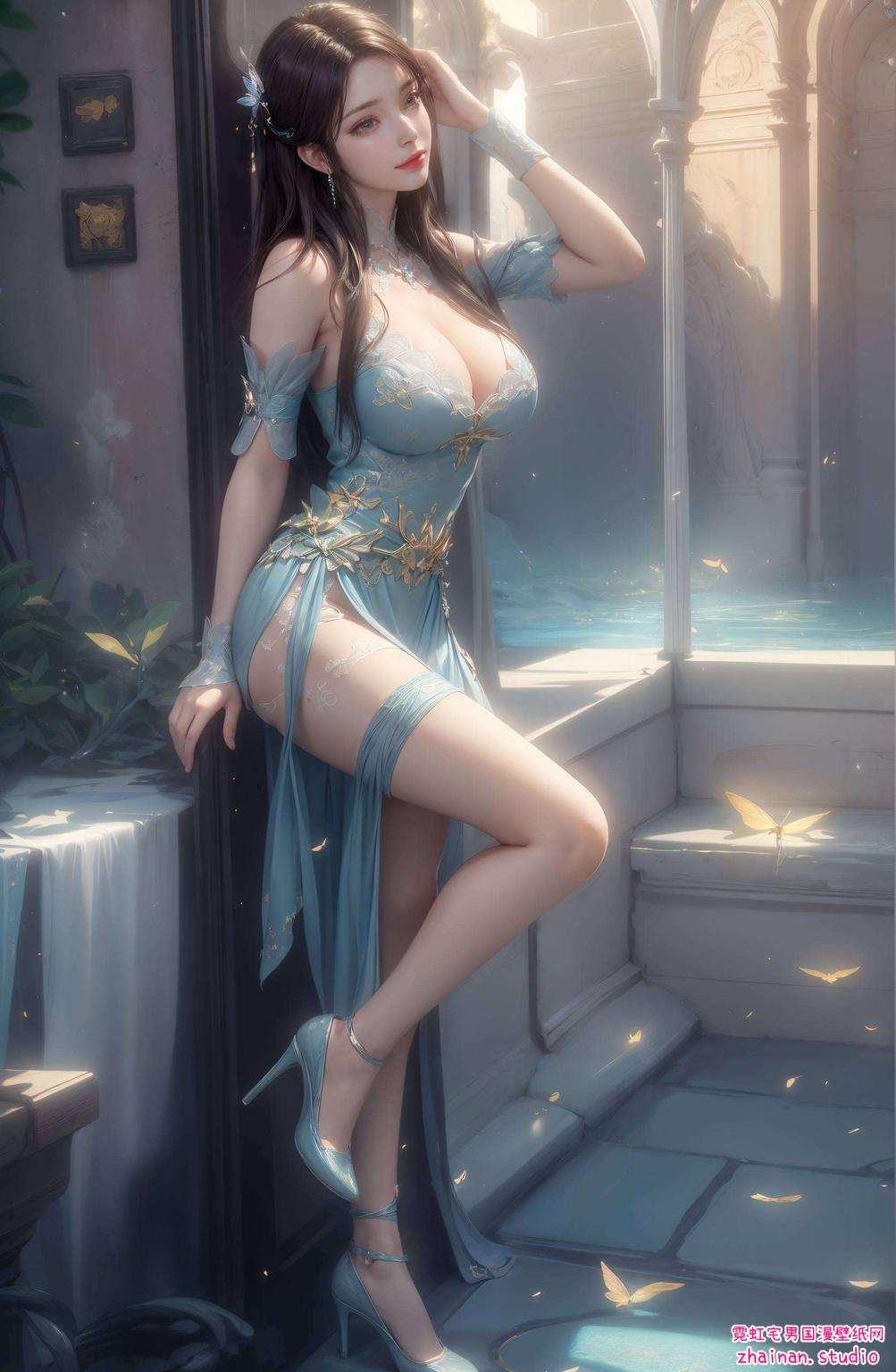 让萧薰儿那淡然从容的气质跃然屏上简洁的布局更显桌面整洁