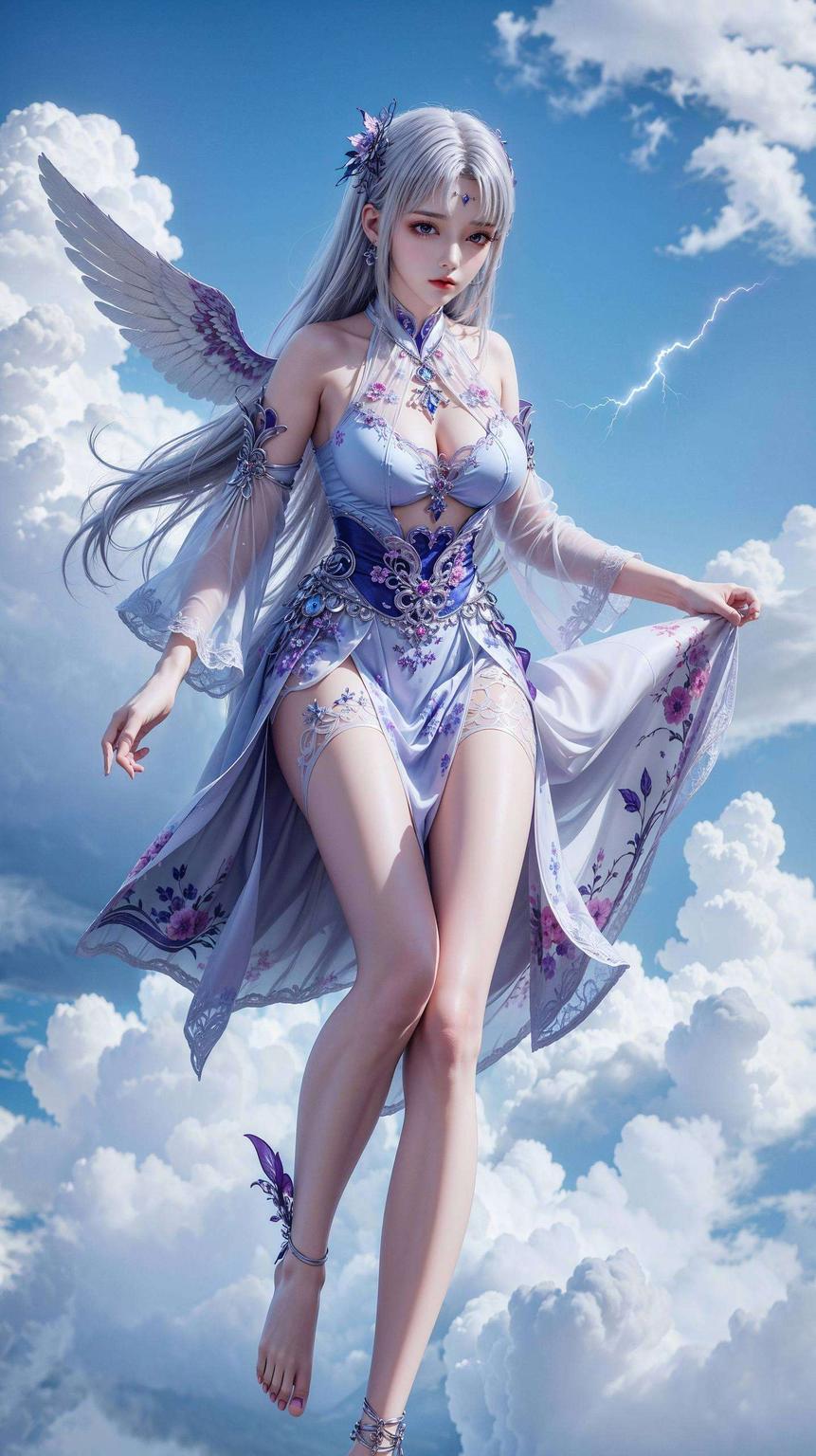带来一场视觉盛宴AI女神小医仙傲然站在雄鹰之上