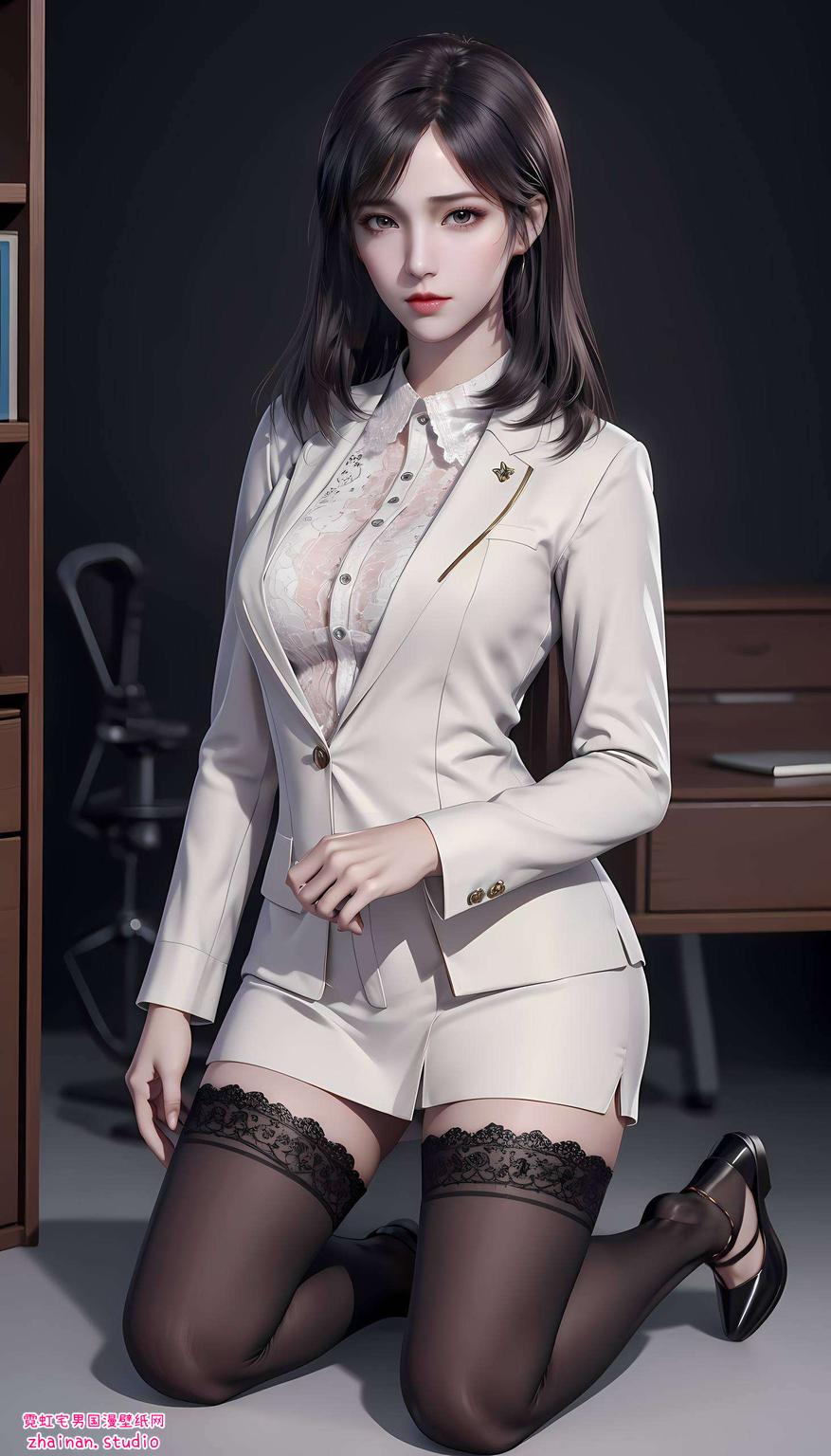灵动飘逸国漫美女漫画壁纸中的她