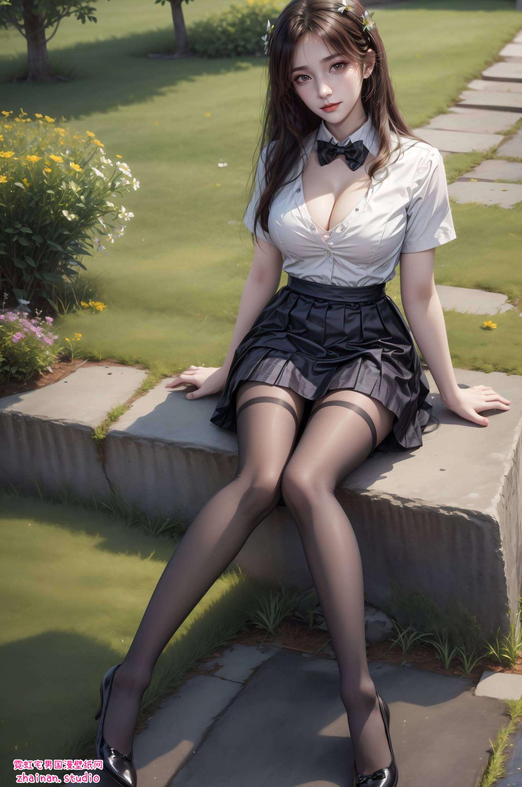 融入活泼的苹果元素碎花苹果动画壁纸以清新的碎花图案为背景