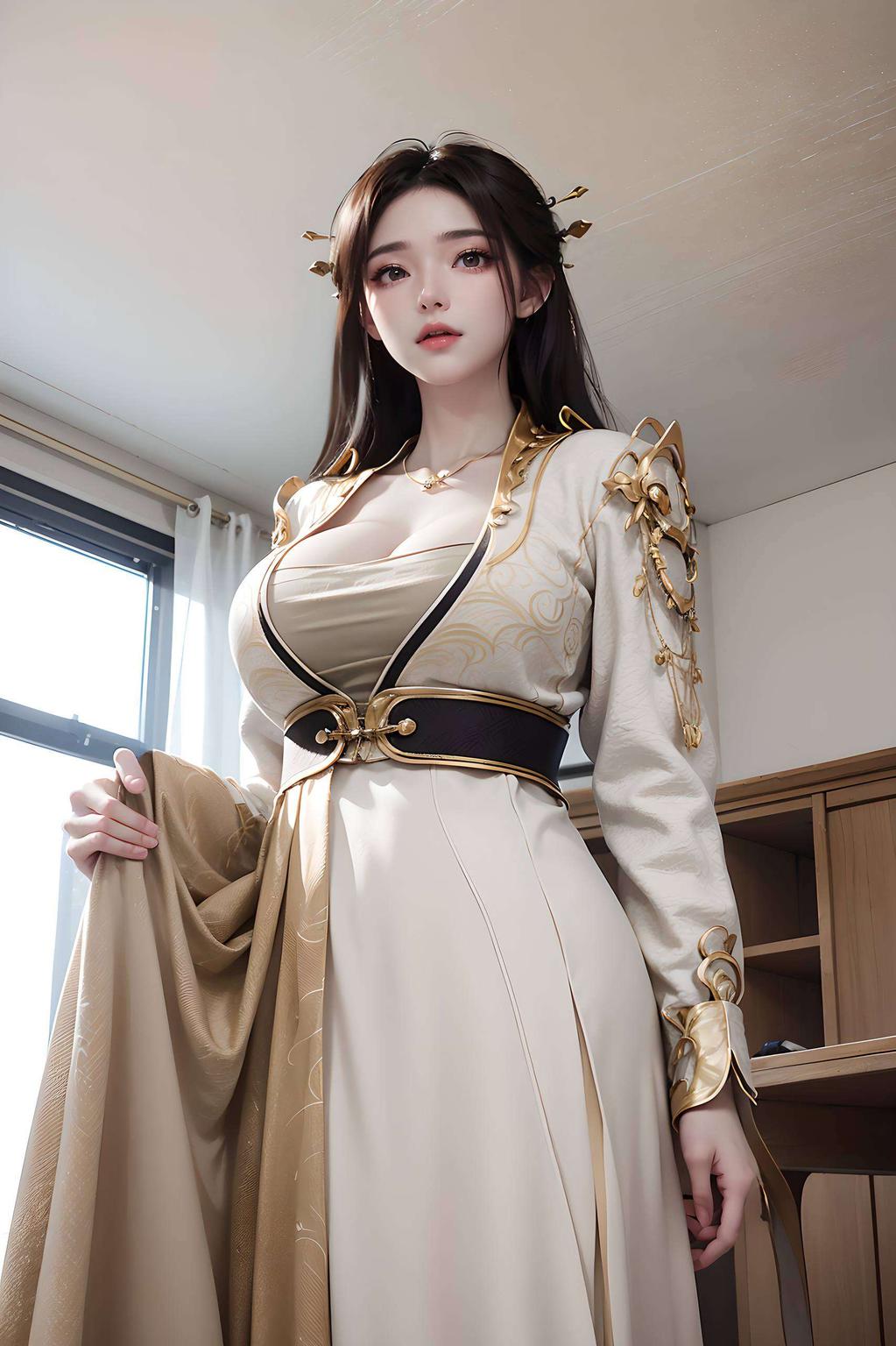 情感满溢她的美
