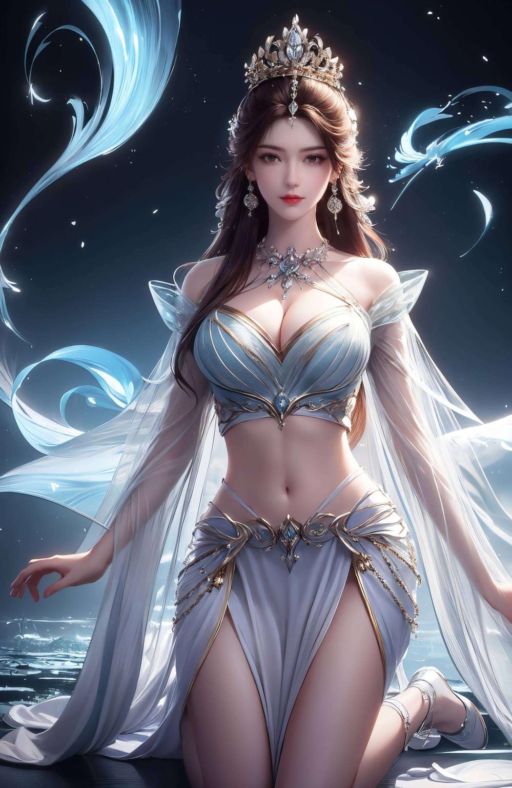 为你的桌面注入无限活力！2560p的超清分辨率这款AI绘画的叶倾仙角色构图壁纸