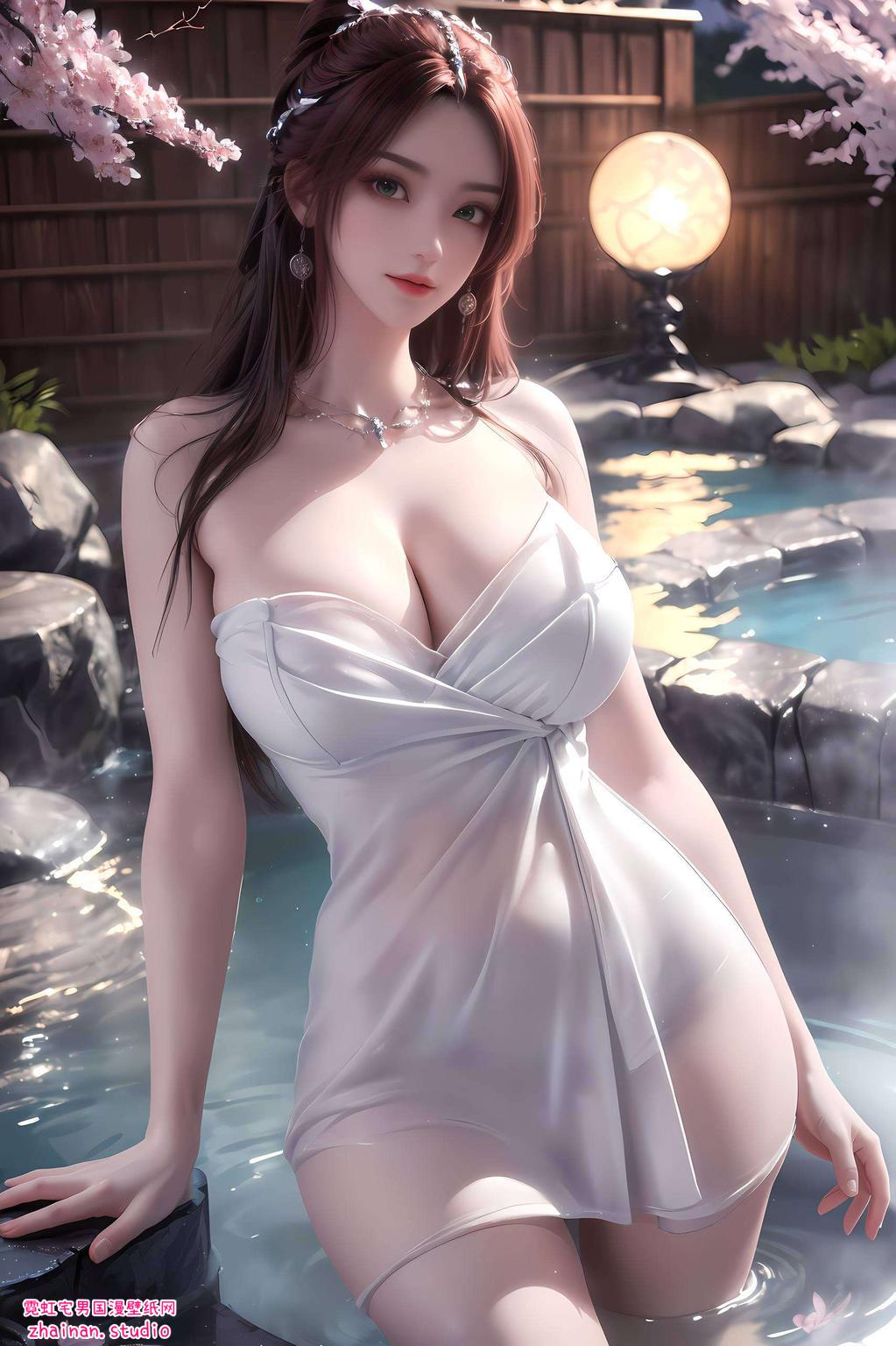以唯美的单色笔触勾勒叶倾仙翩翩落地