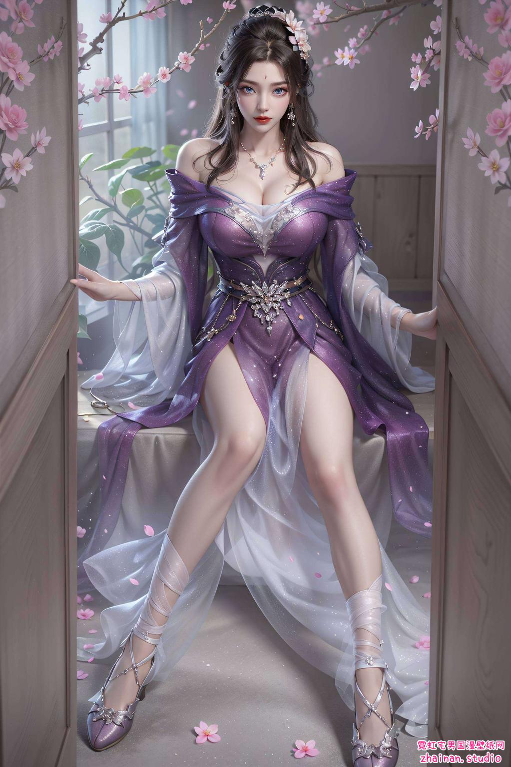 她那如月光般皎洁的容颜月婵仙子以其高清壁纸的绝美形象